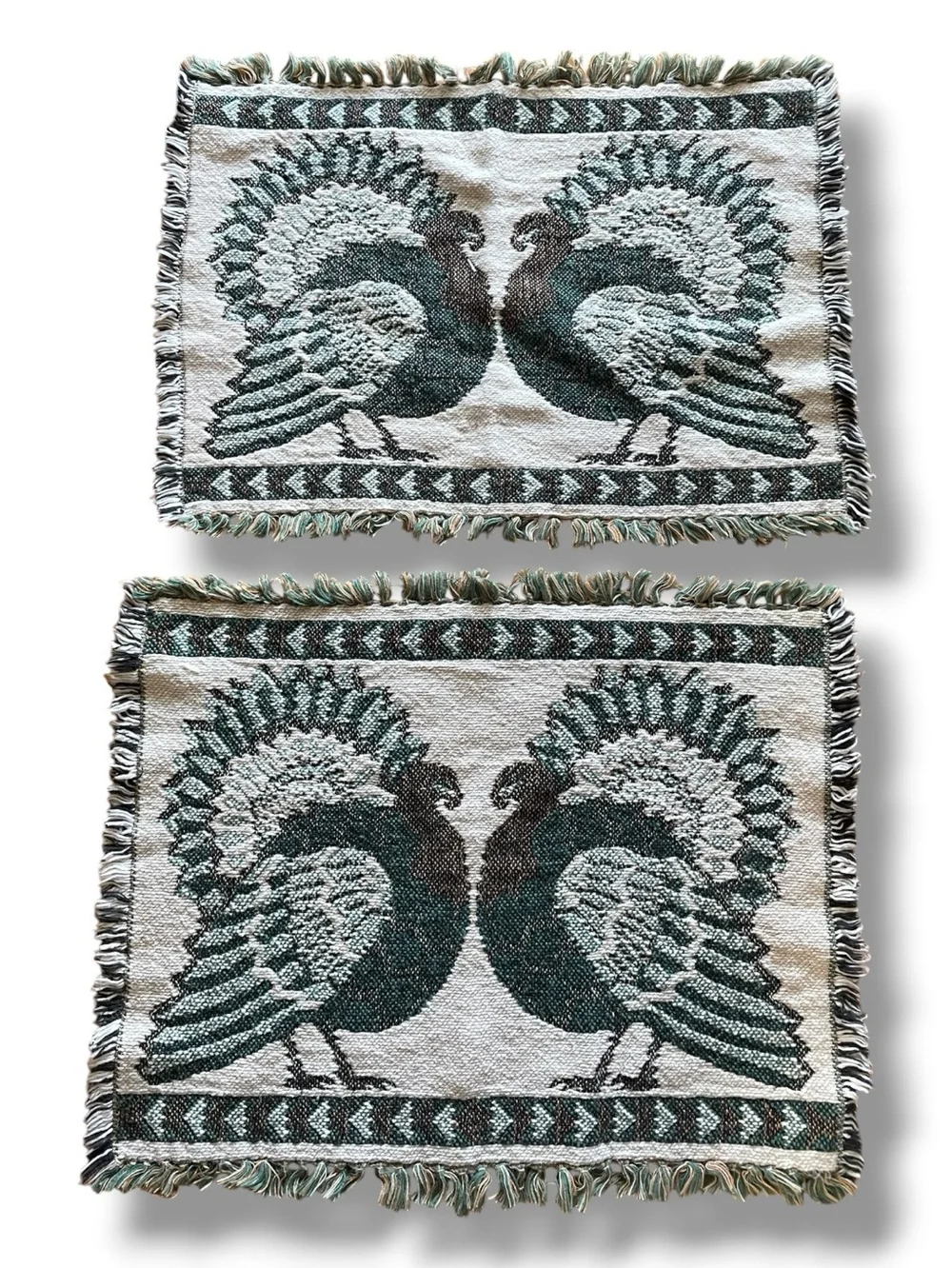 Vintage woven place mats, grand set of 10, 8 for quests & 2 for the hosts